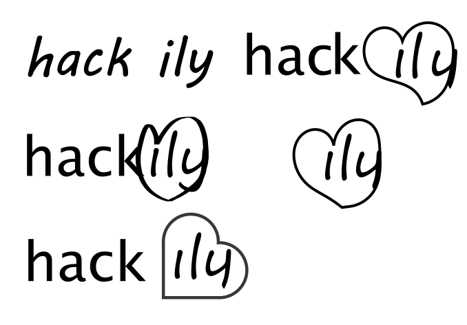 Rapid prototyping the Hackily logo